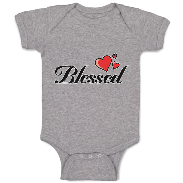 Baby Clothes Blessed with Heart Symbol Baby Bodysuits Boy & Girl Cotton