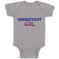 Baby Clothes Connecticut Girl with Monogram and Little Hearts Baby Bodysuits