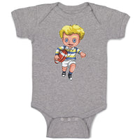 Baby Clothes Boy with Rugby Ball Sport Running Baby Bodysuits Boy & Girl Cotton