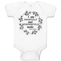 Baby Clothes I Am Fearfully Wonderfully Psalm 139:19 Wreath Pattern Cotton