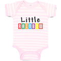 Baby Clothes Little Rainbow Colours Baby Bodysuits Boy & Girl Cotton