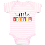 Baby Clothes Little Rainbow Colours Baby Bodysuits Boy & Girl Cotton