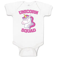 Baby Clothes Magical Colorful Unicorn Squad with Eyes Closed Baby Bodysuits