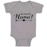 Will You Be My Nana with Pattern Arrow and Heart in The Middle