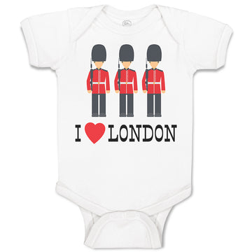 Baby Clothes Security Guard with Guns and I Love London with Heart Cotton