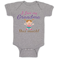 Baby Clothes I Love My Grandma This Much Baby Bodysuits Boy & Girl Cotton