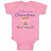 Baby Clothes I Love My Grandma This Much Baby Bodysuits Boy & Girl Cotton