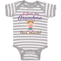 Baby Clothes I Love My Grandma This Much Baby Bodysuits Boy & Girl Cotton