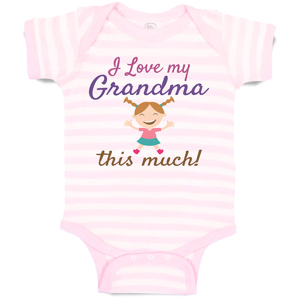 Baby Clothes I Love My Grandma This Much Baby Bodysuits Boy & Girl Cotton