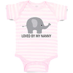 Baby Clothes Loved by My Nanny An Elephant Baby Bodysuits Boy & Girl Cotton