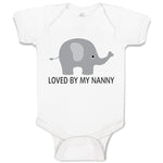 Baby Clothes Loved by My Nanny An Elephant Baby Bodysuits Boy & Girl Cotton