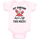 Baby Clothes My Pawpaw Loves Me This Much! An Sealife Crab with Big Eyes Cotton