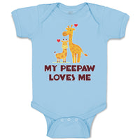 Baby Clothes My Peepaw Loves Me An Giraffe Loves Baby Bodysuits Cotton