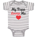 Baby Clothes My Pops Loves Me Baby Bodysuits Boy & Girl Newborn Clothes Cotton