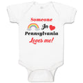 Baby Clothes Someone in Pennsylvania Loves Me! Baby Bodysuits Boy & Girl Cotton