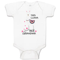 Baby Clothes This Llama Loves Her Grandma Domestic Animal Baby Bodysuits Cotton
