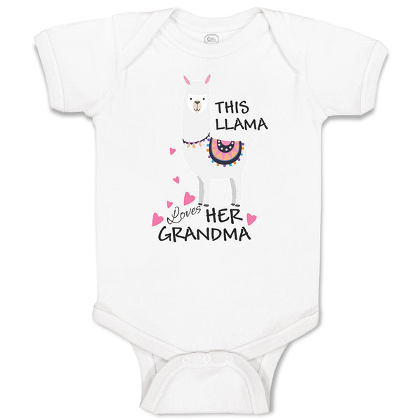Baby Clothes This Llama Loves Her Grandma Domestic Animal Baby Bodysuits Cotton