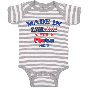 Baby Clothes Made in America with Cuban Parts and An American Flag of Usa Cotton