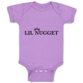 Baby Clothes Lil Nugget with Crown Baby Bodysuits Boy & Girl Cotton