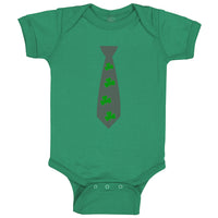 Baby Clothes Tie with 4 Green Shamrocks St Patrick's Baby Bodysuits Cotton