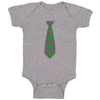 Baby Clothes Tie with 4 Green Shamrocks St Patrick's Baby Bodysuits Cotton