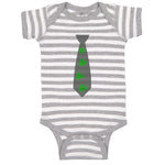 Baby Clothes Tie with 4 Green Shamrocks St Patrick's Baby Bodysuits Cotton