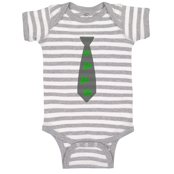 Baby Clothes Tie with 4 Green Shamrocks St Patrick's Baby Bodysuits Cotton