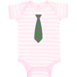 Baby Clothes Tie with 4 Green Shamrocks St Patrick's Baby Bodysuits Cotton