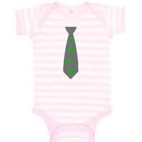 Baby Clothes Tie with 4 Green Shamrocks St Patrick's Baby Bodysuits Cotton