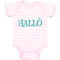 Baby Clothes Hallo A German Greeting Baby Bodysuits Boy & Girl Cotton