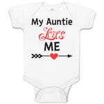 Baby Clothes My Auntie Loves Me! Baby Bodysuits Boy & Girl Cotton