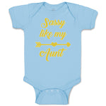 Baby Clothes Sassy like My Aunt with Golden Heart and Arrow Pattern Cotton