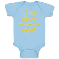 Baby Clothes Sassy like My Aunt with Golden Heart and Arrow Pattern Cotton