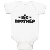 Baby Clothes Big Brother with Cute Little Hearts Baby Bodysuits Cotton