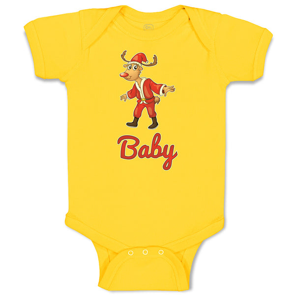 Baby Clothes Baby and A Deer in An Christmas Santa Claus's Costume with Horns