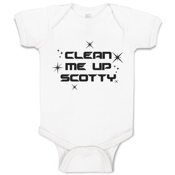 Baby Clothes Clean Me up Scotty Baby Bodysuits Boy & Girl Newborn Clothes Cotton