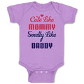 Baby Clothes Cute like Mommy Smelly like Daddy Baby Bodysuits Boy & Girl Cotton