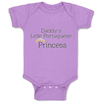 Baby Clothes Daddy's Little Portuguese Princess Baby Bodysuits Boy & Girl Cotton