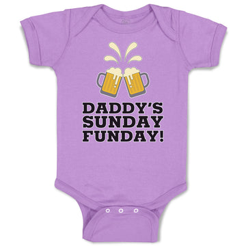 Baby Clothes Daddy's Sunday Funday! Baby Bodysuits Boy & Girl Cotton