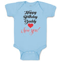 Baby Clothes Happy Birthday Daddy I Love You Baby Bodysuits Boy & Girl Cotton