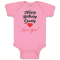 Baby Clothes Happy Birthday Daddy I Love You Baby Bodysuits Boy & Girl Cotton