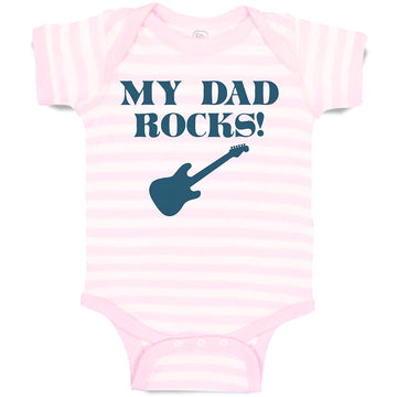 Baby Clothes My Dad Rocks Baby Bodysuits Boy & Girl Newborn Clothes Cotton