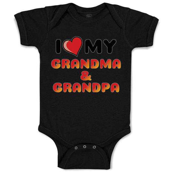 Baby Clothes I Love My Grandma & Grandpa Baby Bodysuits Boy & Girl Cotton