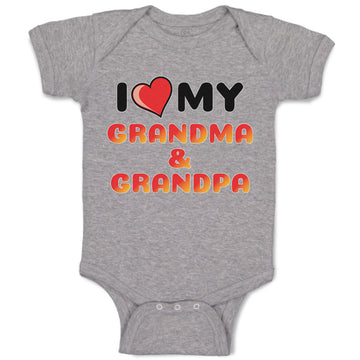 Baby Clothes I Love My Grandma & Grandpa Baby Bodysuits Boy & Girl Cotton