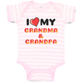 Baby Clothes I Love My Grandma & Grandpa Baby Bodysuits Boy & Girl Cotton