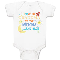 Baby Clothes I Love My Grandma to The Moon and Back Baby Bodysuits Cotton