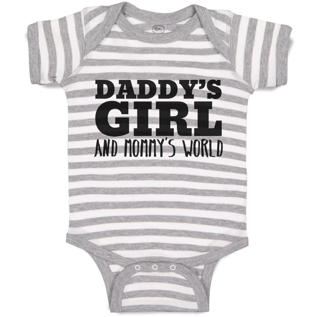 Daddy's Girl Mommy's World Bodysuit Cute Baby Bodysuits Baby Shower Gifts,  Cute Kids Shirts, Funny Baby Shirts, Funny Kids Shirts 