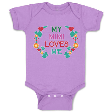 Baby Clothes My Mimi Loves Me Baby Bodysuits Boy & Girl Newborn Clothes Cotton