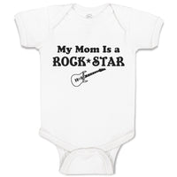 Baby Clothes My Mom Is A Rock Star Baby Bodysuits Boy & Girl Cotton