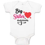 Baby Clothes Big Sister Again with Heart and Arrow Baby Bodysuits Cotton